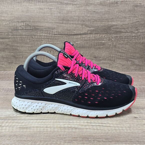Brooks Glycerin 16 Women's Sz 8.5 B Black Pink White Running Shoes (1202781B070) - Picture 1 of 9